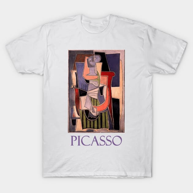 Woman Sitting in an Armchair (1920) by Pablo Picasso T-Shirt by Naves